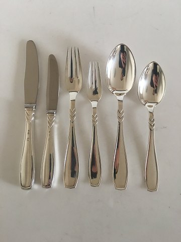 "Rex" W & S Sorensen Silver Flatware Set for 12 People. 72 Pieces