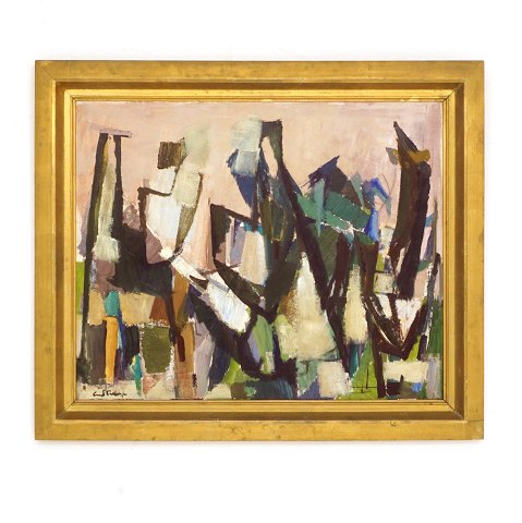 Svend Saabye, 1913-2004, olie på lærred. Signeret. 
Lysmål: 64x78cm. Med ramme: 81x95cm