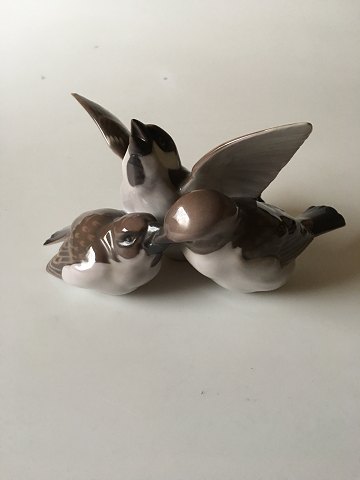 Bing & Grondahl Figurine No. 1670 of Trio of Sparrows