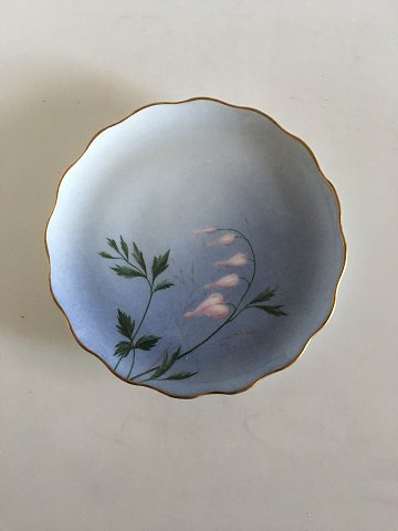 Bing & Grondahl Cake Plate with Flower Decoration and Goldrim