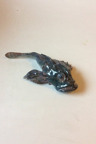 Royal Copenhagen Figurine of Fish Unique Signed by Frederik August Hallin in 
1900