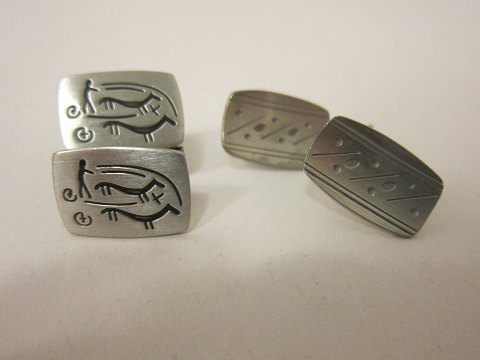 Cuff links, pewter jewellery, Design: Jørgen Jensen
Vintage cuff links
Stamped: Jørgen Jensen Denmark Pewter Handmade 
We have a large choice of pewter jewellery