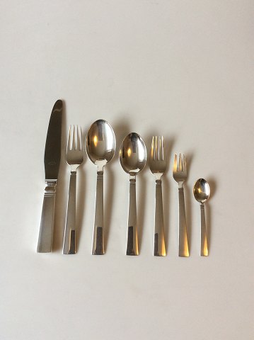 Georg Jensen Acadia Sterling Silver Dinner and Lunch Flatware set 42 pieces