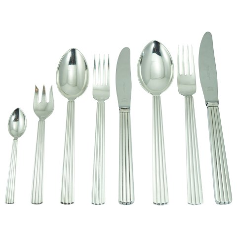 Georg Jensen, Sigvard Bernadotte; Bernadotte silver cutlery, complete for 12 
persons