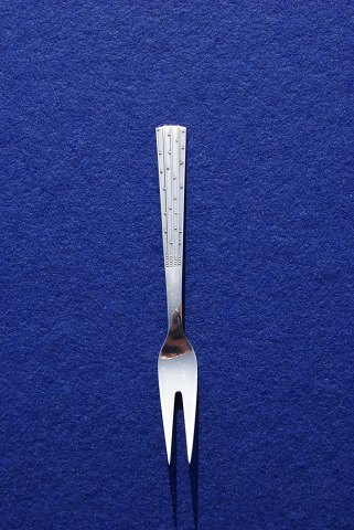 Champagne Danish solid silver flatware, cold cut fork 12.5cm