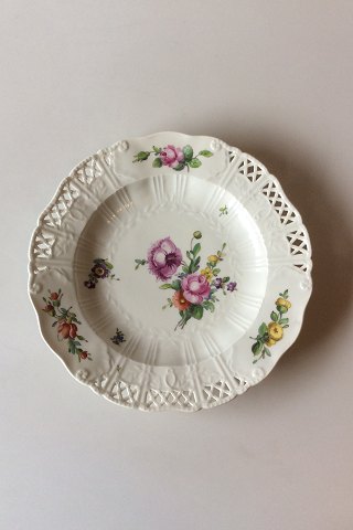 Royal Copenhagen Saxon Flower Dinner-/Fruit Plate Premium model with pierced 
border