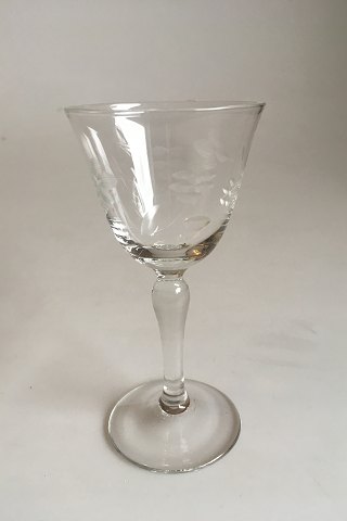 Lyngby Glasværk Nordlys Port Glass with engraving