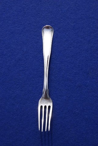 Old Danish solid silver flatware, Dessert fork 17cm from year 1874