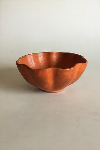 Herman A. Kahler Orange Uranium Glaze Bowl No 689