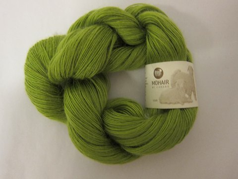 Kidmohair - 1-ply
Kidmohair is a natural product of a very high quality from the angora goat from 
South Africa
The colour shown is: Lime, Colourno 1199
1 ball of wool containing 50 grams
