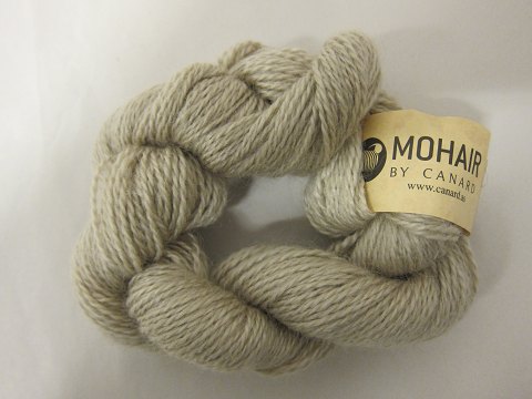 Kidmohair - 2-ply
Kidmohair is a natural product of a very high quality from the angora goat from 
South Africa
The colour shown is: Sand, Colourno 2005
1 ball of wool containing 50 grams