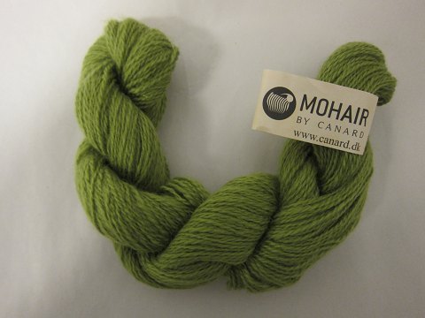 Kidmohair - 2-ply
Kidmohair is a natural product of a very high quality from the angora goat from 
South Africa
The colour shown is: Lime, Colourno 2099
1 ball of wool containing 50 grams