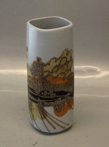 Aluminia RC Faience 962-3763 Vase 20 cm Ellen Malmer, Siena, Aluminia 1975