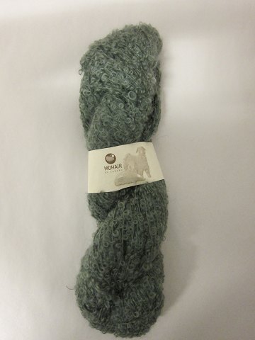 Mohair Bouclé
Mohair Bouclé is a natural product of a very high quality from the angora goat 
from South Africa.
The colour shown is: Olive, Colourno.: 1028
1 ball of wool containing 100 grams