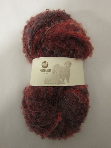 Mohair Bouclé Mix
Mohair Bouclé Mix is a natural product of a very high quality from the angora 
goat from South Africa.
The colour shown is: Rhododendron, Colourno 99
1 ball of wool containing 100 grams