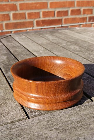 Decorative bowl of teak with dia 14.5cms