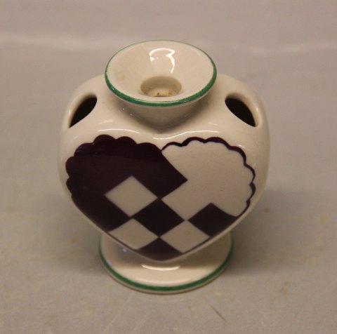 The fifth colour purple Aluminia Copenhagen Faience
Heart Vase Lila 2231 Design Hans Henrik Hansen 1940