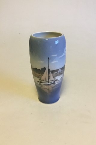 Royal Copenhagen Vase with Sailing Ship No 4468