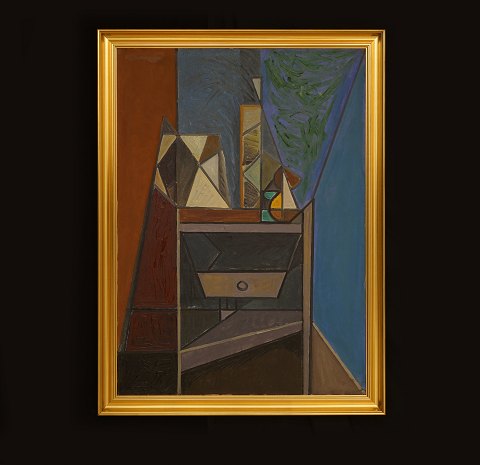 Paul Gadegaard, 1920-92, oil on canvas. Nature 
Morte. Signed and dated 1947. Visible size: 
91x65cm. With frame: 100x74cm