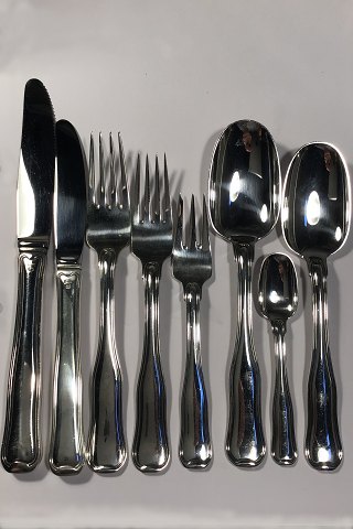 Georg Jensen Sterling Silver Old Danish Flatware Set for 12 people. 96 pieces.
