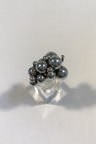 Georg Jensen Sterling Silver Ring Moonlight Grapes