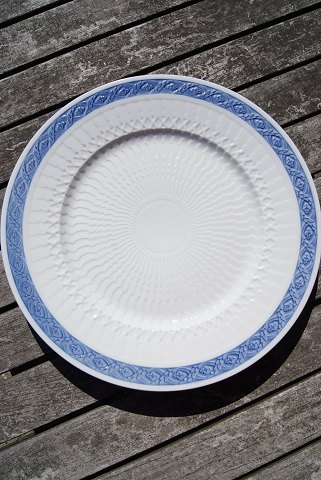 Fächer blau dänisch Geschirr, grosse, runde Platte 33,5cm