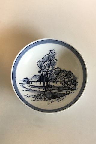 Royal Copenhagen Unique  Bowl decorated with Farm Motif. No 1081 by Sven 
Vestergaard