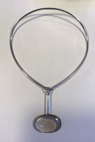 Georg Jensen Sterling Silver Torun Neckring No 174 with Torun Pendant No 133