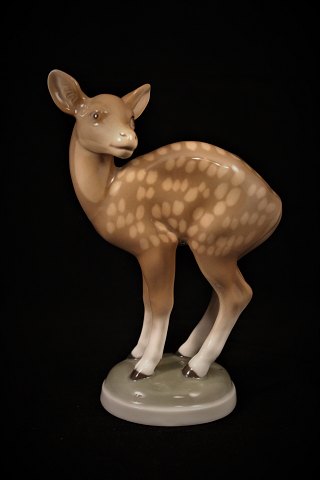 Bing & Grondahl, B&G porcelain figurine of little "Bambi" deer kid. Height: 
17cm.