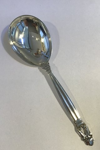 Georg Jensen Sterling Silver Acorn Serving Spoon No 115