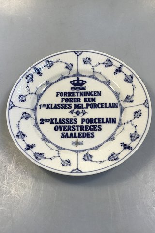 Royal Copenhagen Blue Fluted Dealer/Advertisement sign