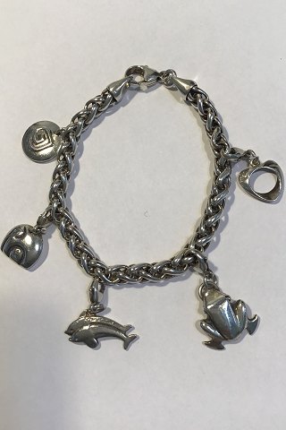 Georg Jensen Sterling Silver Charm Bracelet