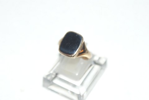 Guldring Herre Ring   med sort onyx 
14 karat guld