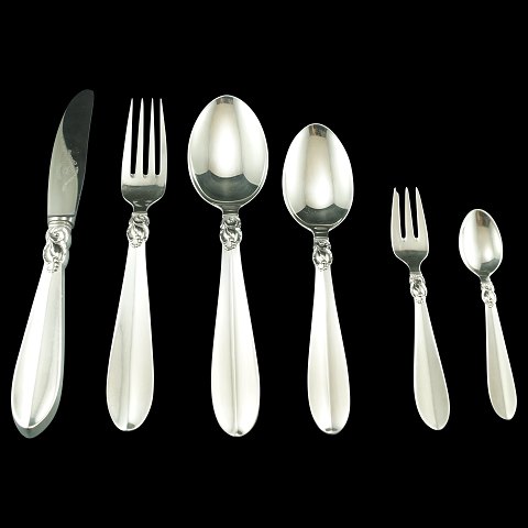 Princess silver cutlery, complete for 12 persons, 79 pieces in hallmarked silver