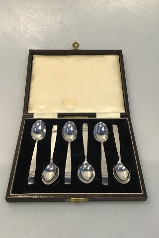 6 English Sterling Silver Coffee Spoons