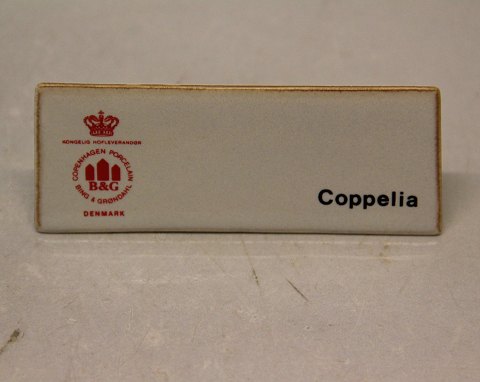 Coppelia B&G Stoneware Dealer Sign for Advertising:
