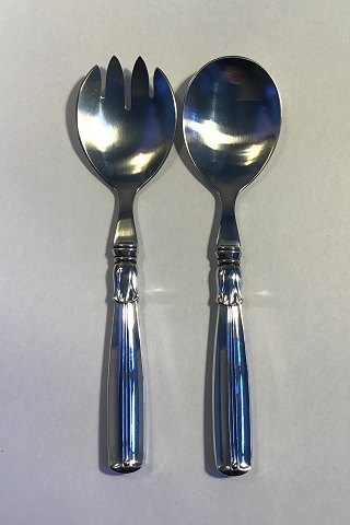 Lotus Silver/Steel Salad Serving Set W. & S. Sørensen