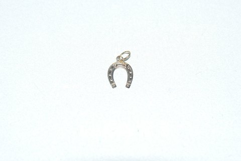 Pendant / charm horseshoe in 14 carat gold