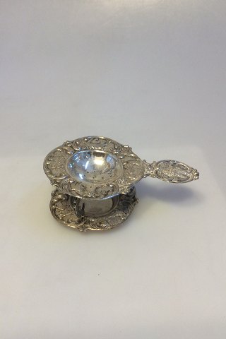 Silver Tea strainer with holder