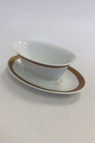 Royal Copenhagen Gold Fan Sauce Boat No 11550