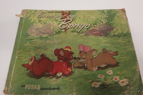 For the collector:
Book for collecting pictures from FOSKA-grain
We know them from the Richs-collection books, but this is for the 
Foska-grain-pictures
2 Walt Disney-stories: Mickey og Bønnestagen AND Eventyret om Bongo in the same 
book