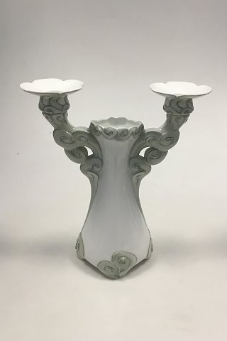 Royal Copenhagen Art Nouveau Vase and 2 armed Candlestick No 408