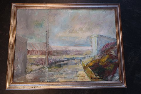 Painting made by Dea Enna
Oil on canvas, newframed
Motiv: Egernsund Havn (Egernsund harbour), Denmark
From 1995
66cm x 48cm incl. the frame
Signature: Dea Enna