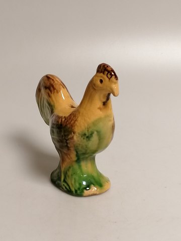 Danish earthenware savings box in the form of a rooster