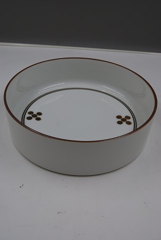 Brun Domino porcelæn, rund skål nr. 14903, Ø 21,5cm