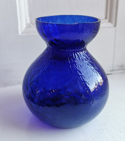 Holmegaard hyacintglas i blåt glas.