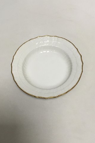 Royal Copenhagen White Curved with serrated Gold edge(Pattern 387/ Josephine) 
Deep Plate No 1617