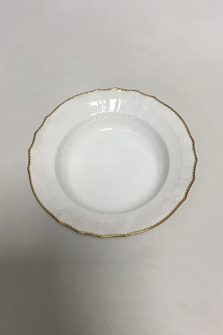 Royal Copenhagen White Curved with serrated Gold edge(Pattern 387/ Josephine) 
Deep Plate No 1615