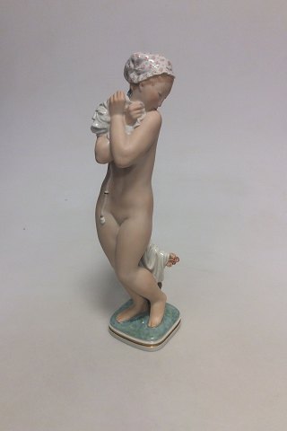 Royal Copenhagen Gerhard Henning overglaze Figurine by Gerhard Henning Bathing 
Girl No 2428