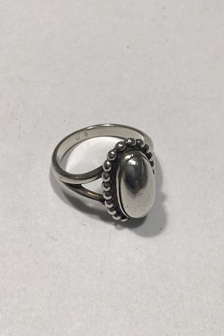 Georg Jensen Sterling Silver Ring No 9 with Silver Stone